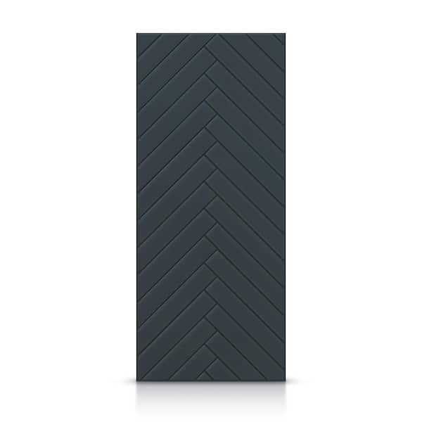 CALHOME 30 in. x 96 in. Hollow Core Charcoal Gray Painted Composite MDF Interior Door Slab