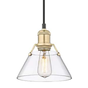 Orwell 7.5 in. 1-Light Pendant in Brushed Champagne Bronze with Clear Glass Shade