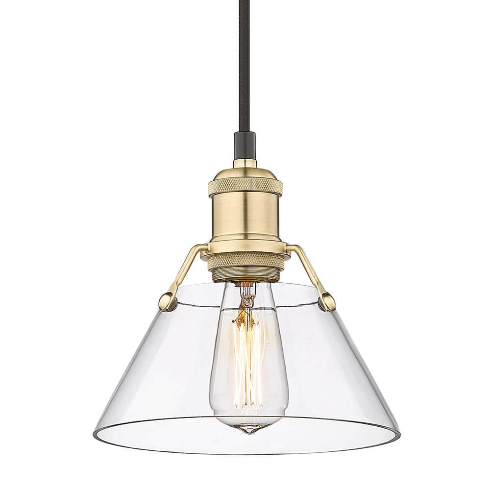 Vintage Bronze Mini Pendant with Clear Glass Shade