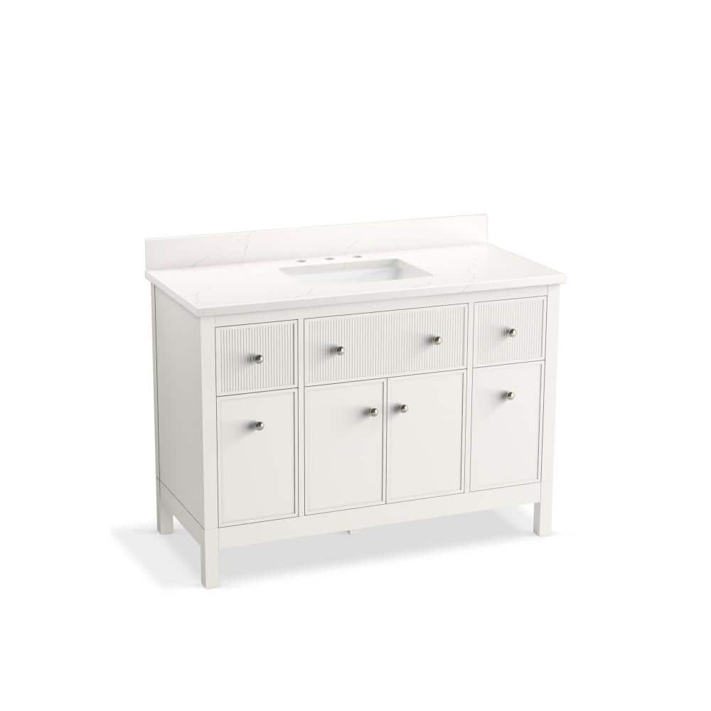 KOHLER Malin by Studio McGee 48 in. Bathroom Vanity Cabinet in White ...