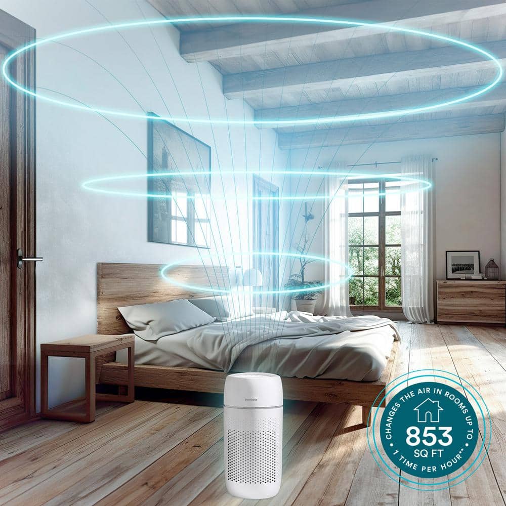 White Ionic Odor Absorbing Tower Air Purifier