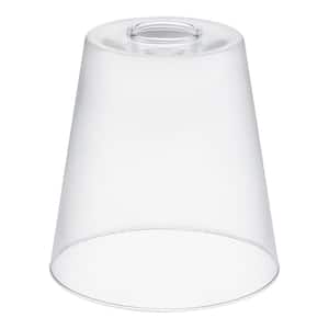 Small Clear Glass Tapered Drum Pendant Lamp Shade with 2-1/4 in. Fitter