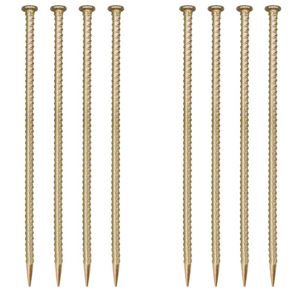 1/2 in. x 16 in. Galvanized Steel Ground Rebar Stakes for Plant Support, Speed Bump, Tent Stakes, Gold (8-Pack) price history on PriceWatchPro