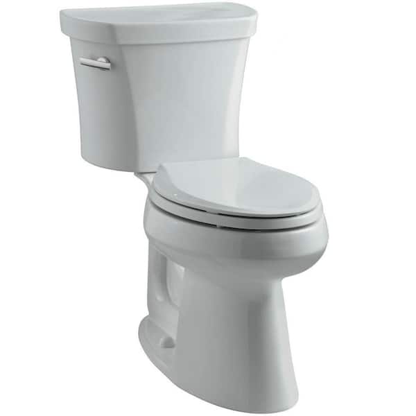 KOHLER Highline 14 in. Rough-In 2-piece 1.28 GPF Single Flush Elongated Toilet in Ice Grey, Seat Not Included
