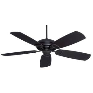 Marquis 52 in. Indoor Matte Black Downrod and Flush Mount Ceiling Fan with Pull Chain Control