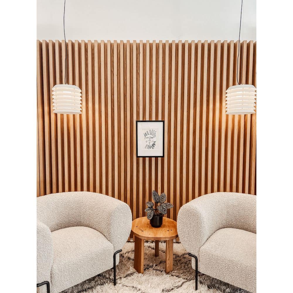 106" Light Oak Finished Wood Wall Paneling