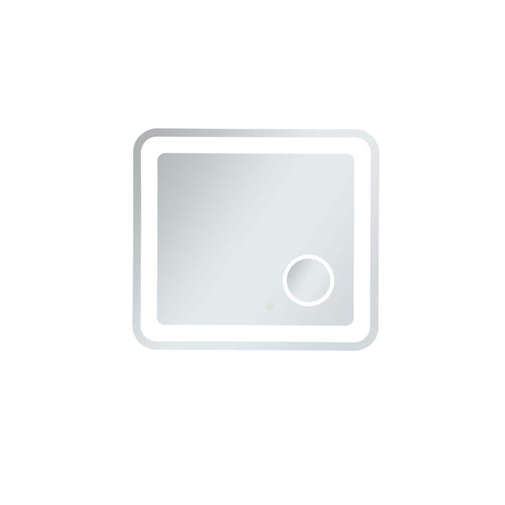 Simply Living 30 in. W x 27 in. H Small Rectangular Frameless Magnifying Wa