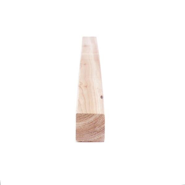 2 in. x 2 in. x 8 ft. Premium S4S Cedar Lumber 281799 - The Home Depot