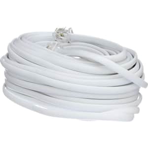 50 ft. 4-Wire Telephone Line Cord in White