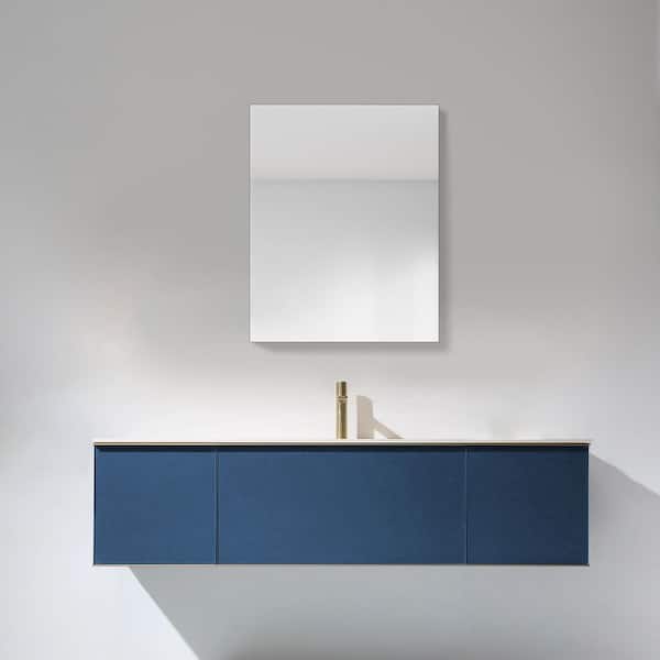 24 in. W x 30 in. H Rectangular Engineered Wood Medicine Cabinet with Mirror and Left Opening Door