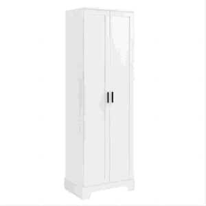 23.30 in. W x 16.90 in. D x 71.20 in. H White Storage Linen Cabinet with 2-Doors and Adjustable Shelf