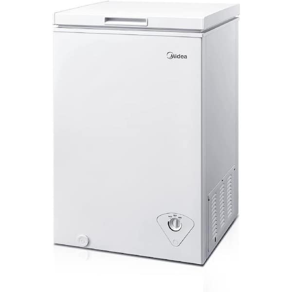 Midea 32.1 in. 7 cu. ft. Manual Defrost Chest Freezer in White Garage Ready