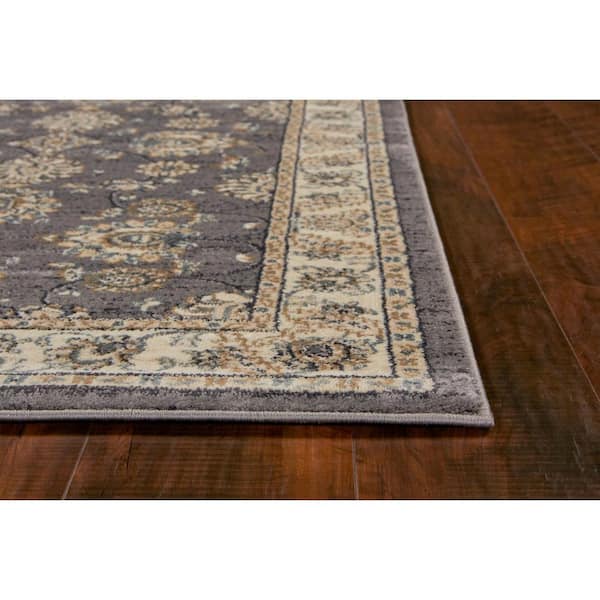 Alba Grey/Ivory 9 ft. x 12 ft. Area Rug