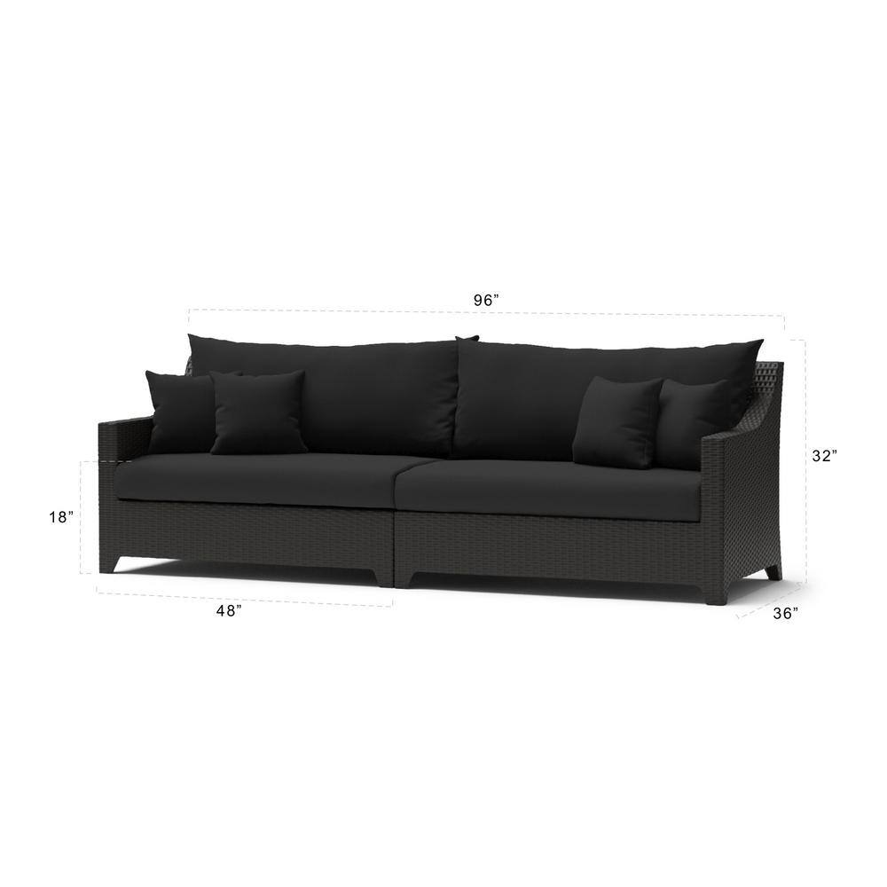 8-Piece Blue Aluminum Outdoor Sofa and Club Chair Set