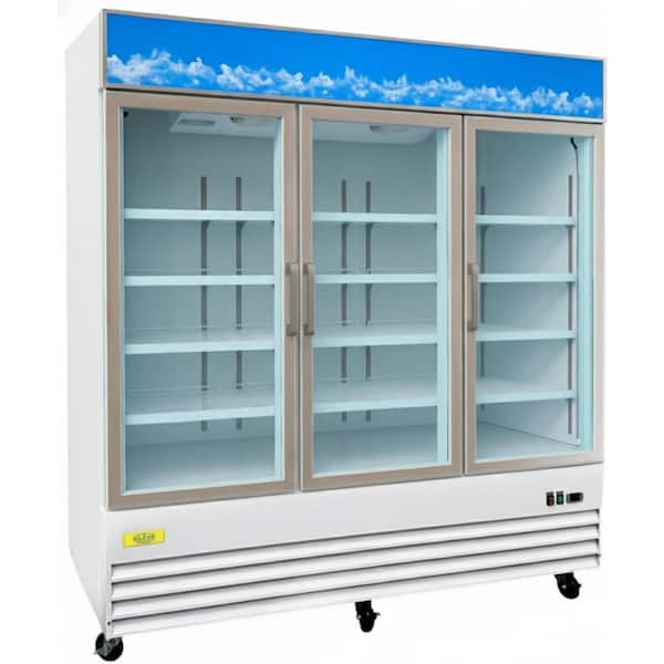 Elite Kitchen Supply 79.5 in. 52 cu. ft. NSF 3-Glass Door Freezer