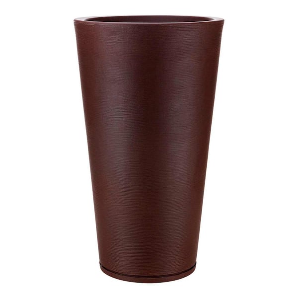 Genebra Large Brown Stone Effect Plastic Resin Indoor and Outdoor Planter Bowl