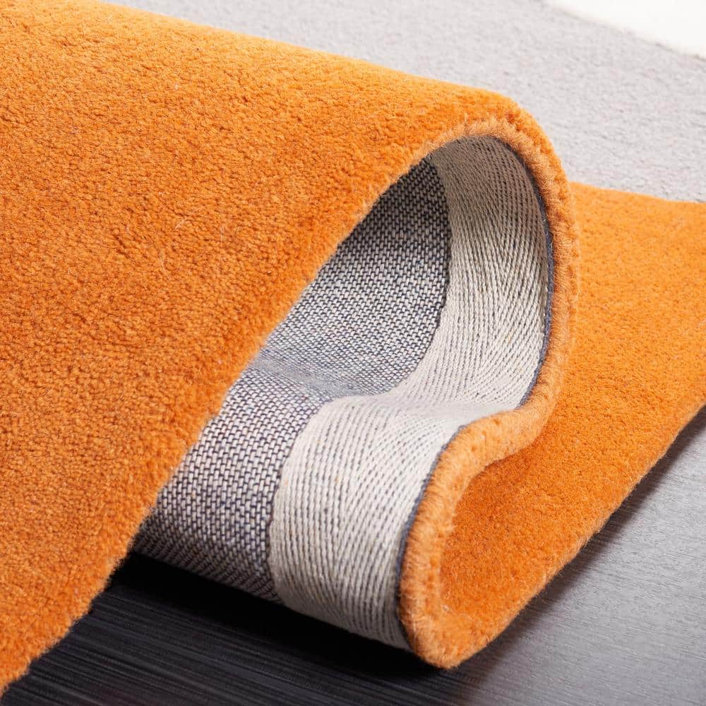 Hand-Tufted Rodeo Drive Grey and Rust Wool Area Rug
