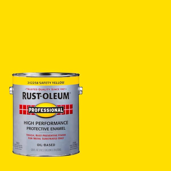 Rust-Oleum Professional 1 Gallon High Performance Protective Enamel Gloss Safety Yellow Oil-Based Interior/Exterior Metal Paint (2-Pack)