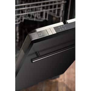 18 in. Top Control 6-Cycle Compact Dishwasher with 2 Racks in Black Stainless Steel & Modern Handle