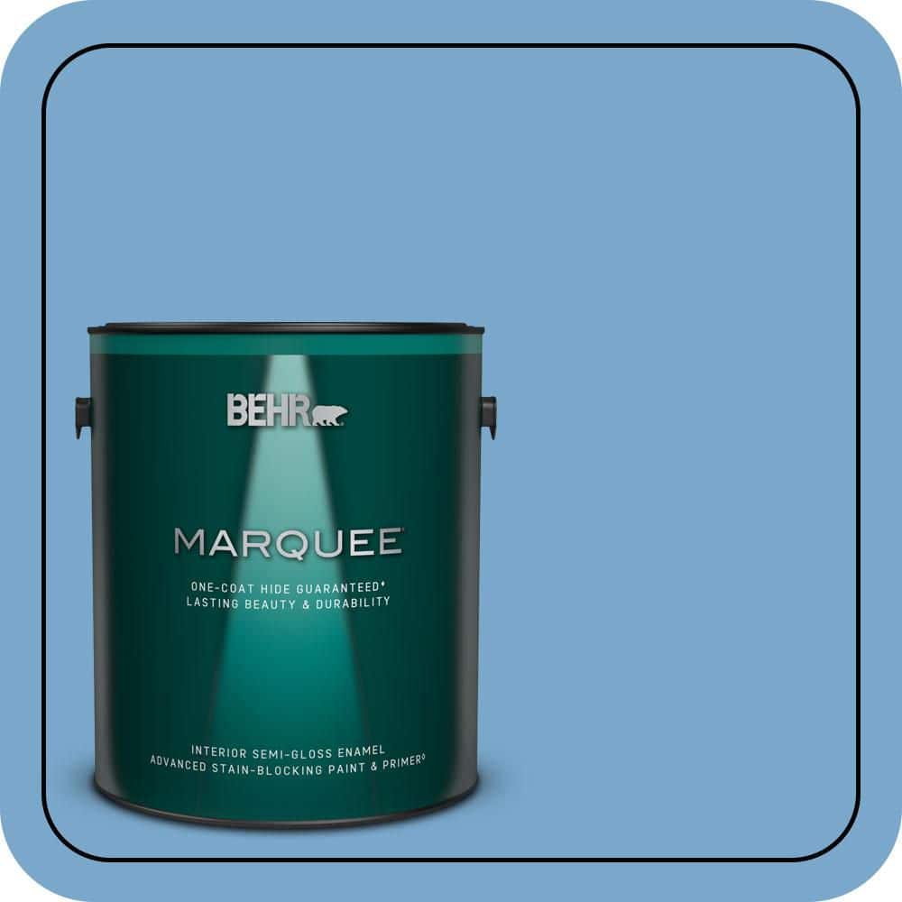 1 gal. #M520-4 Mirror Lake One-Coat Hide Semi-Gloss Enamel Interior Paint & Primer product image for price tracking