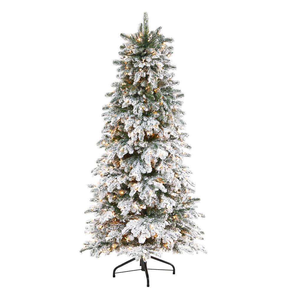 6 ft. Flocked North Carolina Fir Artificial Christmas Tree with 450 Warm White Lights and 1560 Bendable Branches price history on PriceWatchPro
