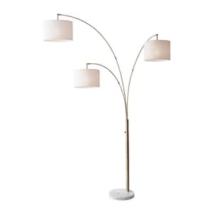 Bowery 74 in Antique Brass Floor Lamp