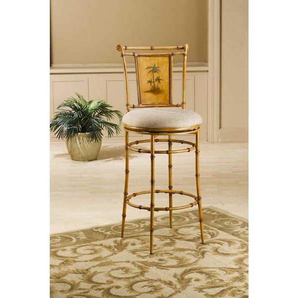 Hillsdale Furniture West Palm 26 in. Burnished Brown Swivel Counter Stool