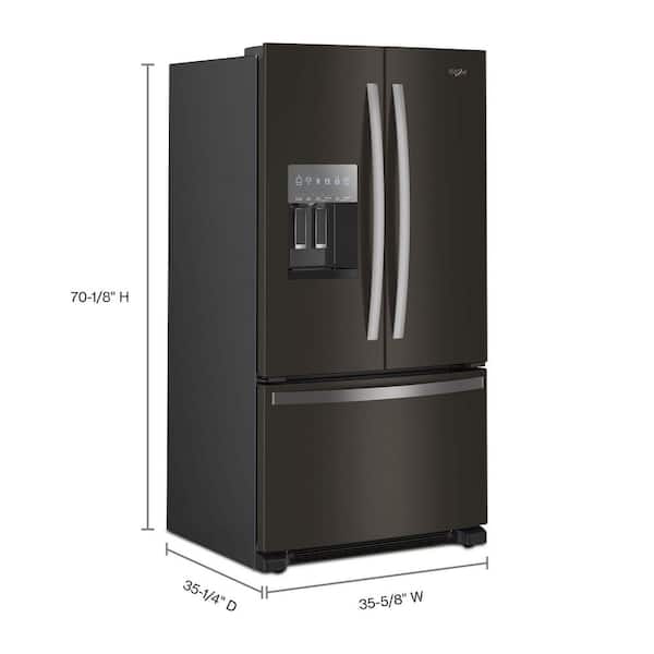 Whirlpool French Door Fridge (WRFF3436RV) - Black Stainless Whirlpool French Door Fridge (WRFF3436RV) - Black Stainless
