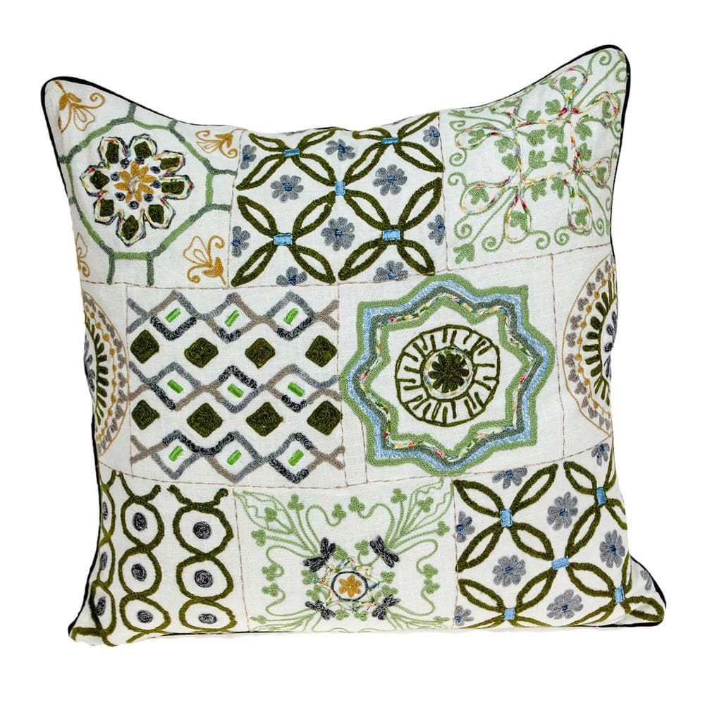 Ren Transitional Beige Bolster Throw Pillow