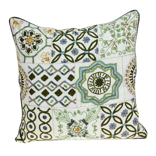 Ren Transitional Beige Bolster Throw Pillow