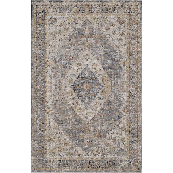 MILLERTON HOME Ivy Blue 3 ft. x 5 ft. Boho Moroccan Area Rug