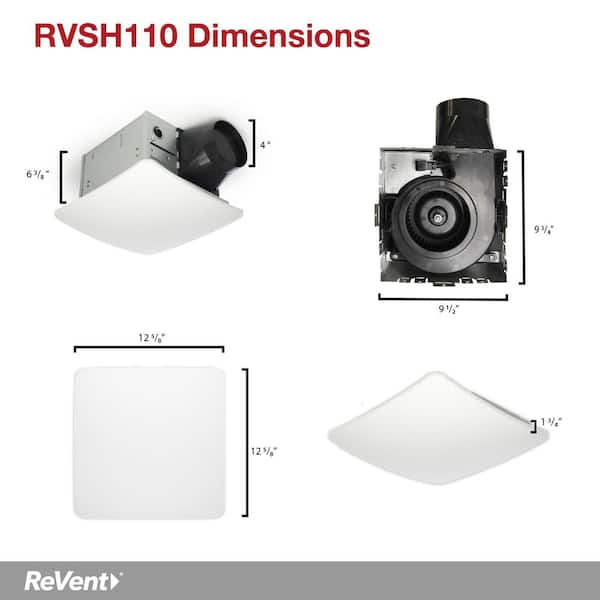 110 CFM Ceiling/Wall Mount Quiet Easy Roomside Installation Bathroom/Bath Exhaust Fan with Humidity Sensing, ENERGY STAR 110 CFM Ceiling/Wall Mount Quiet Easy Roomside Installation Bathroom/Bath Exhaust Fan with Humidity Sensing, ENERGY STAR
