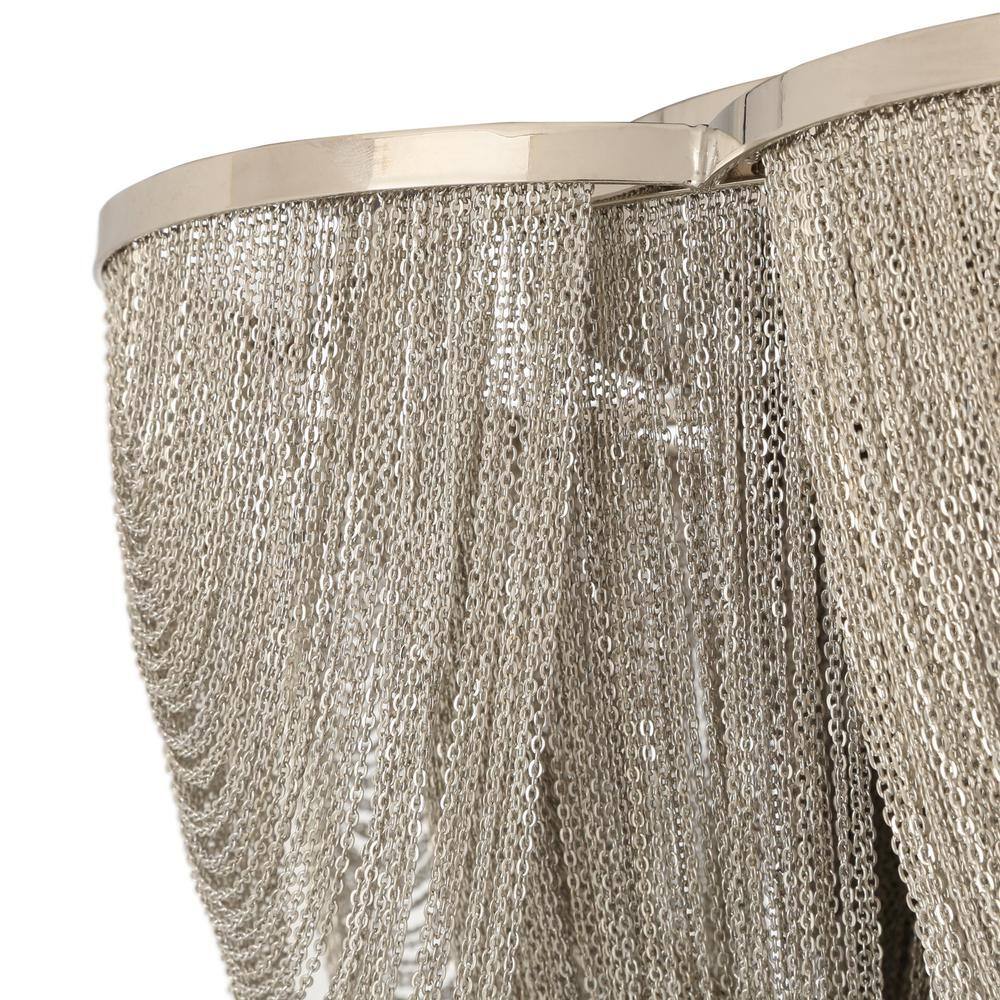 Chantilly 18" Polished Nickel 6-Light Flush Mount