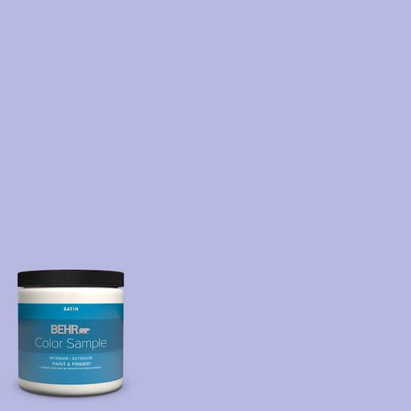 BEHR PREMIUM PLUS 8 oz. P5503 Lavender Cloud Satin Enamel Interior