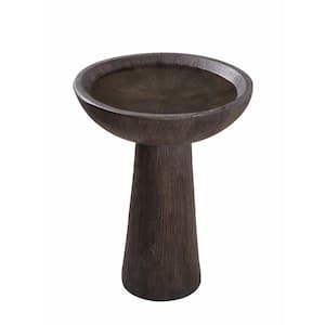 Woodland Wood Grain Outdoor Bird Bath