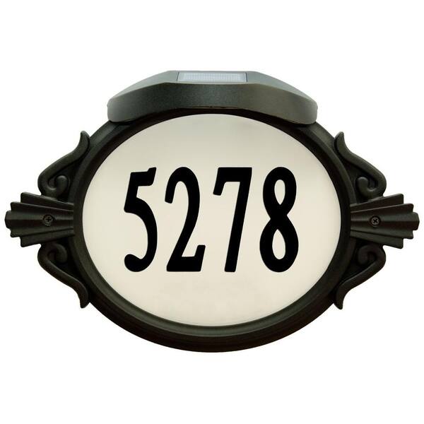 Enviromate Products Roman Oval Aluminum Lighted Address Plaque