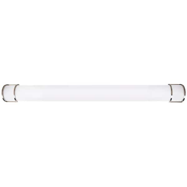 Cordelia Lighting Cloud 48 in. Integrated LED Brushed Nickel Contemporary Vanity Light with Acrylic Shade