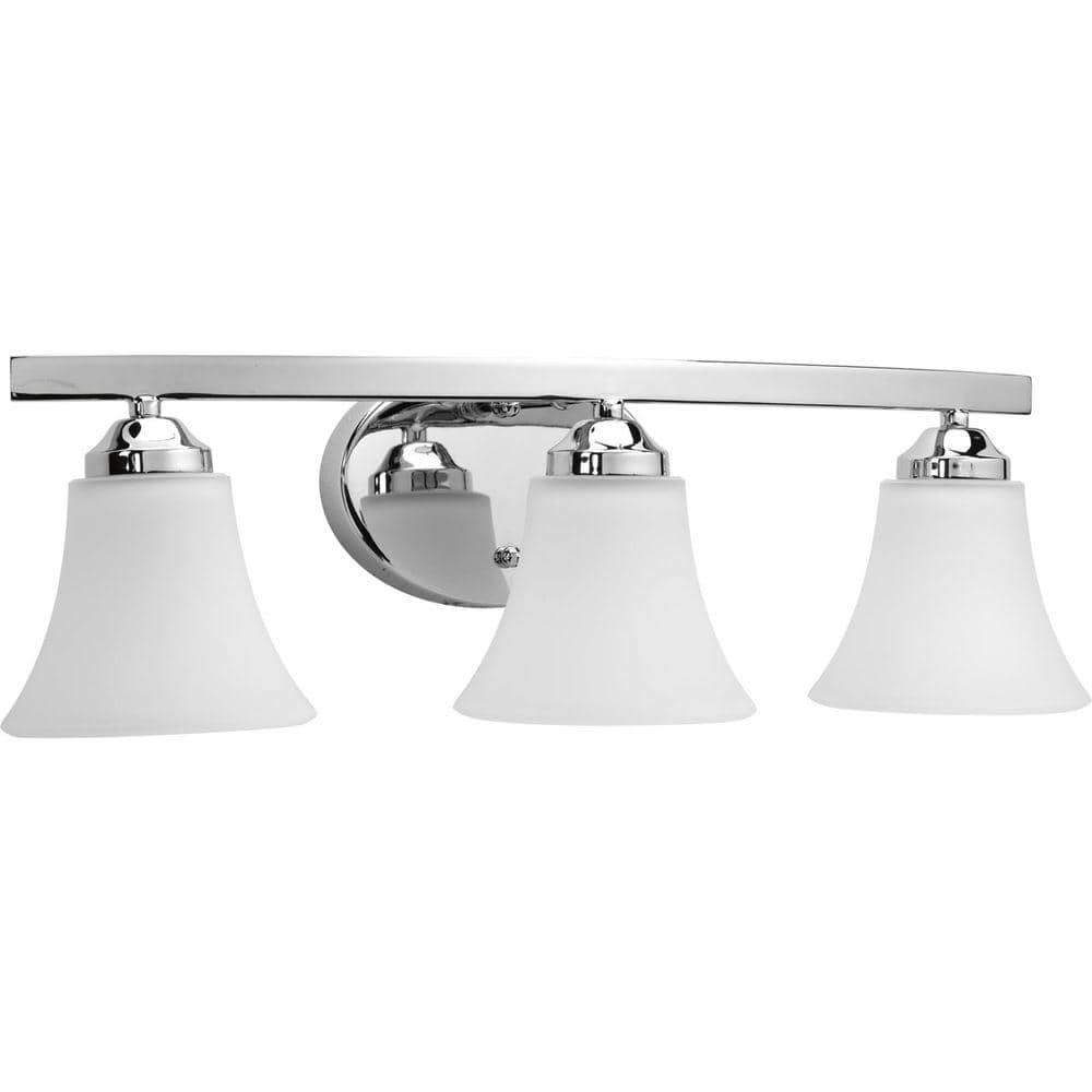 Adorn Collection 3-Light Polished Chrome Etched Glass Traditional Bath Vanity Light price history on PriceWatchPro