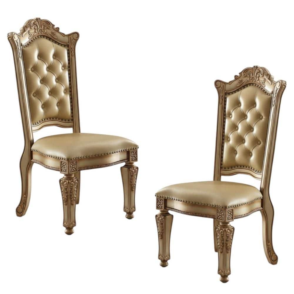 Bone, Brass Upholstery Side Chair Set of 2 price history on PriceWatchPro