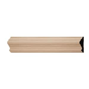 WM397 1 in. D x 3.5 in. W x 6 in. L Wood (Red Oak) Chair Rail Sample