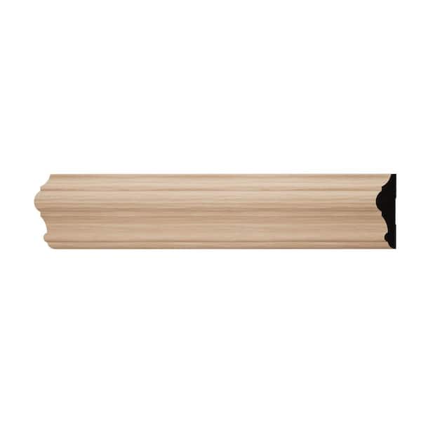 Ekena Millwork WM397 1 in. D x 3.5 in. W x 6 in. L Wood (Red Oak) Chair Rail Sample