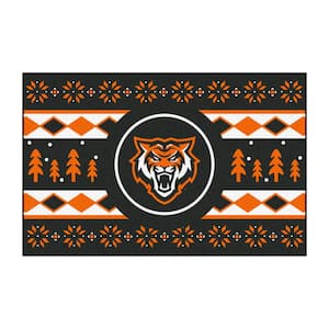 Idaho State Bengals Black 2 ft. x 3 ft. Holiday Sweater Starter Mat Accent Rug
