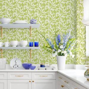 Pear Balinese Peacock Self Adhesive Wallpaper Sample
