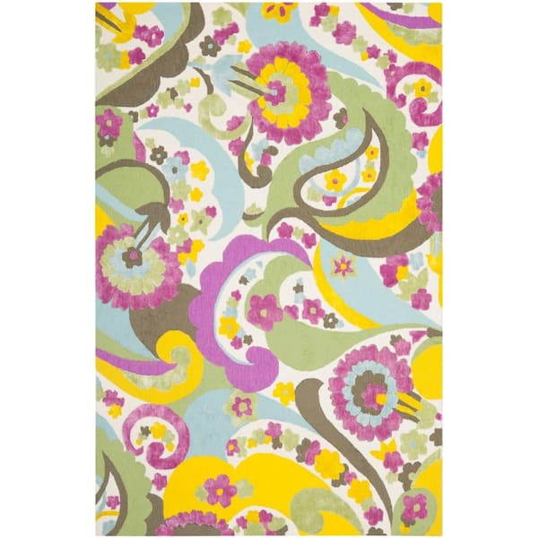 SAFAVIEH Wilton Green/Fuchsia 5 ft. x 8 ft. Area Rug