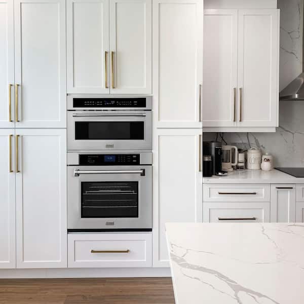 1.6 cu. ft. Electric 30 in. Built-In Microwave Oven and 30 in. Single Wall Oven with Self Clean in Stainless Steel