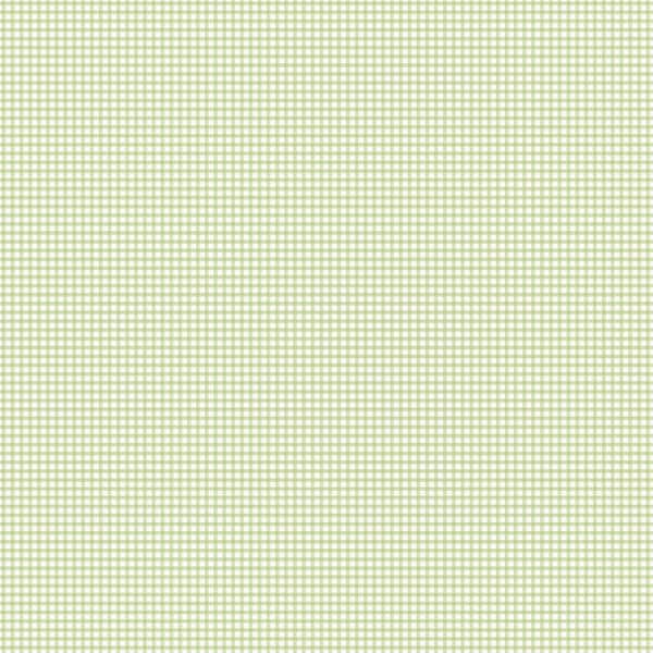Unbranded Miniatures 2 Lime Green Gingham Check Design Matte Finish Non-Pasted Vinyl on Non-Woven Wallpaper Sample