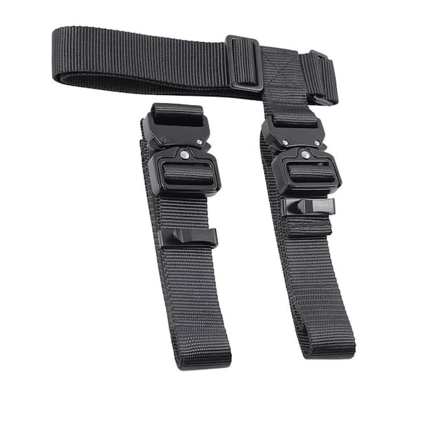 Adjustable Black 1.25 in. Width Add-A-Bag Luggage Strap  Large-metal Buckle for Suitcase Travel Airplane Trip Use