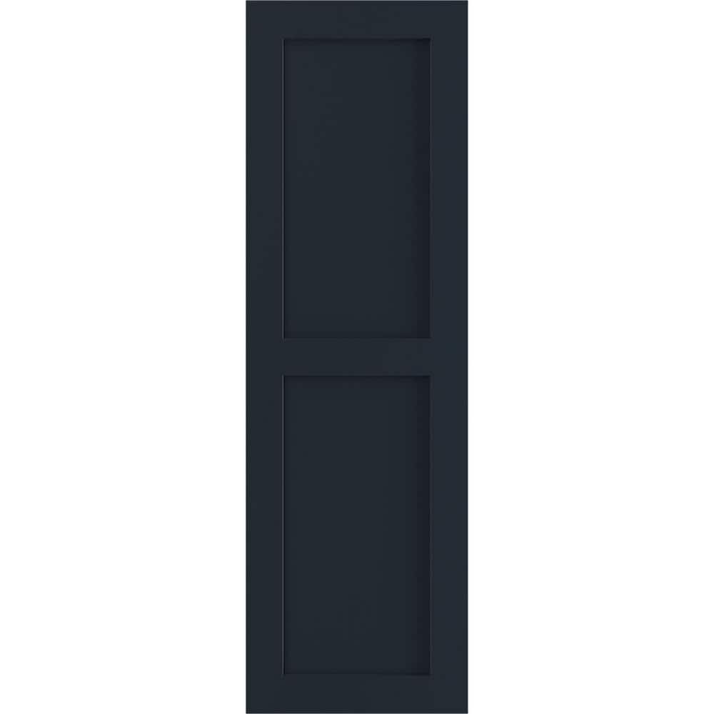15 in. x 30 in. PVC True Fit Two Equal Flat Panel Shutters Pair in Starless Night Blue price history on PriceWatchPro