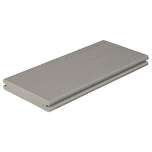 Paramount Mantel 1 in. x 5-1/2 in. x 1 ft. Mineral Grooved Edge Capped Composite Decking Board Sample