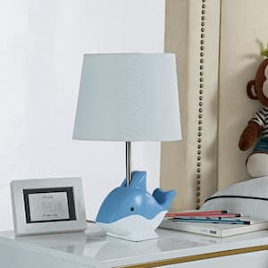 Abdikarim 15 in. Blue Bedside Child/Kids Table Lamp